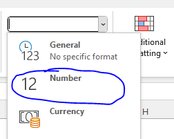 scientific notation in excel