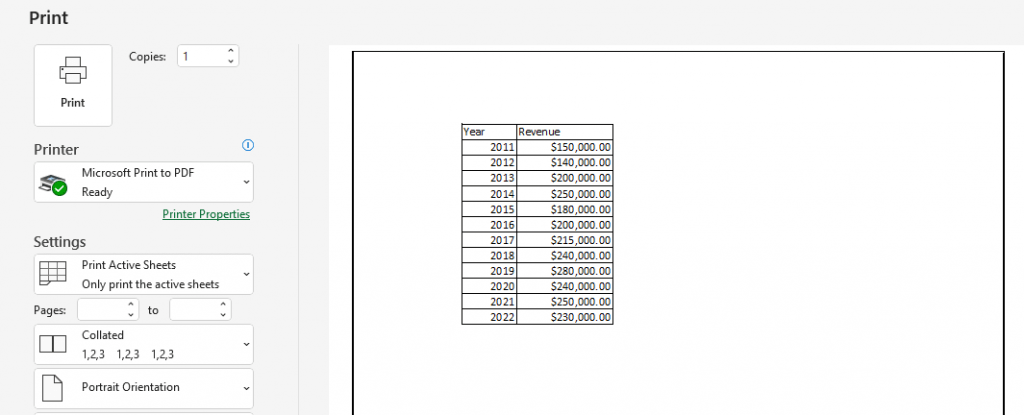 Print Gridlines in Excel